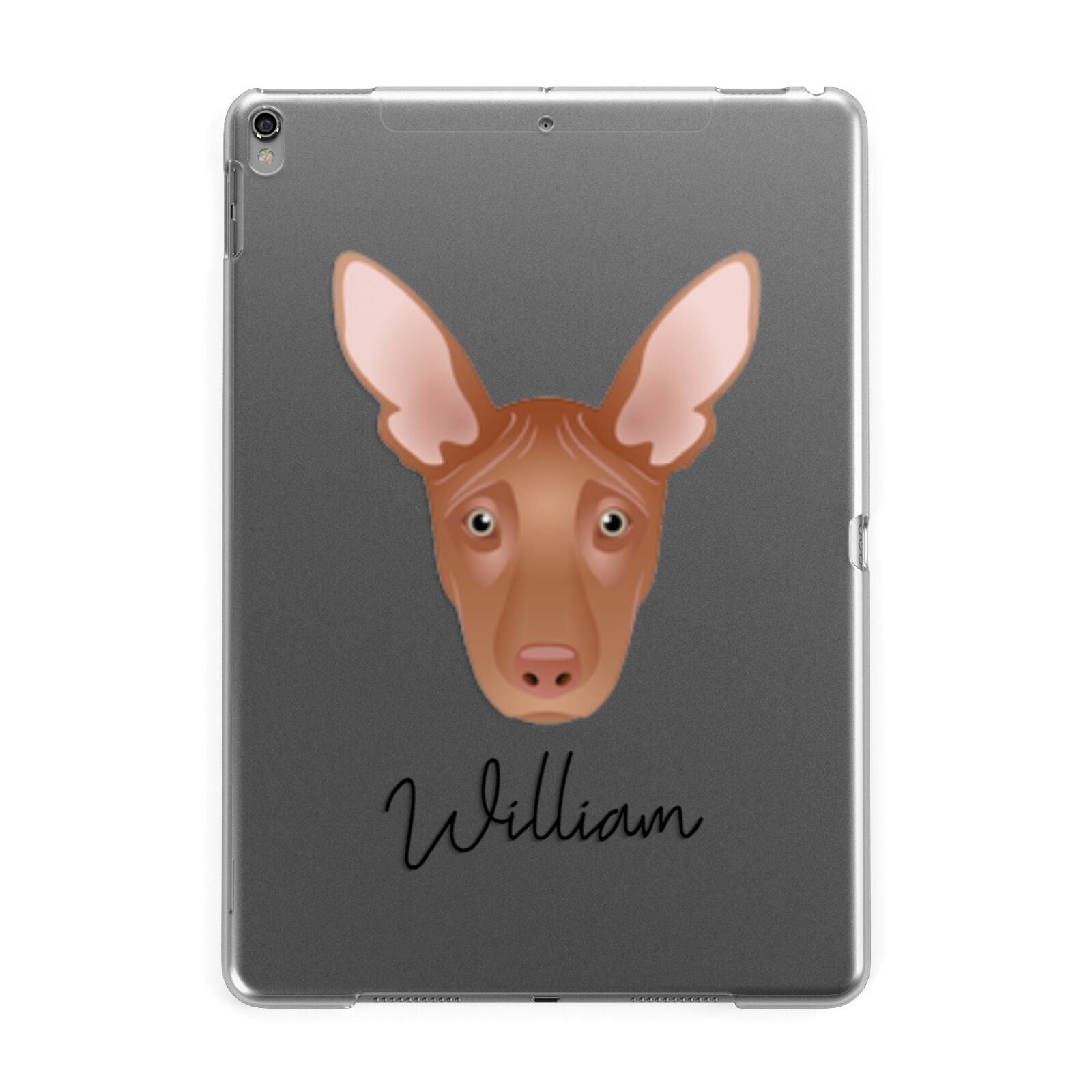 Pharaoh Hound Personalised Apple iPad Grey Case