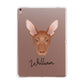 Pharaoh Hound Personalised Apple iPad Rose Gold Case