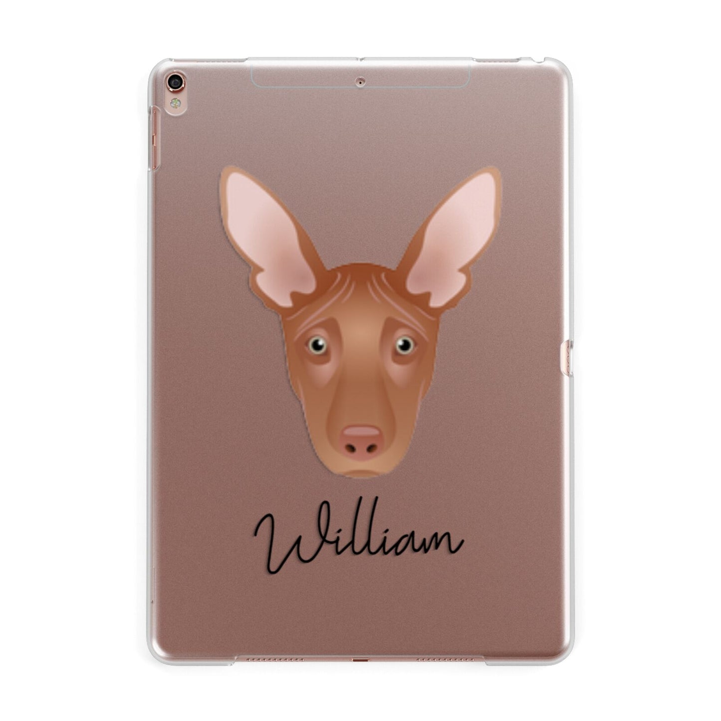 Pharaoh Hound Personalised Apple iPad Rose Gold Case