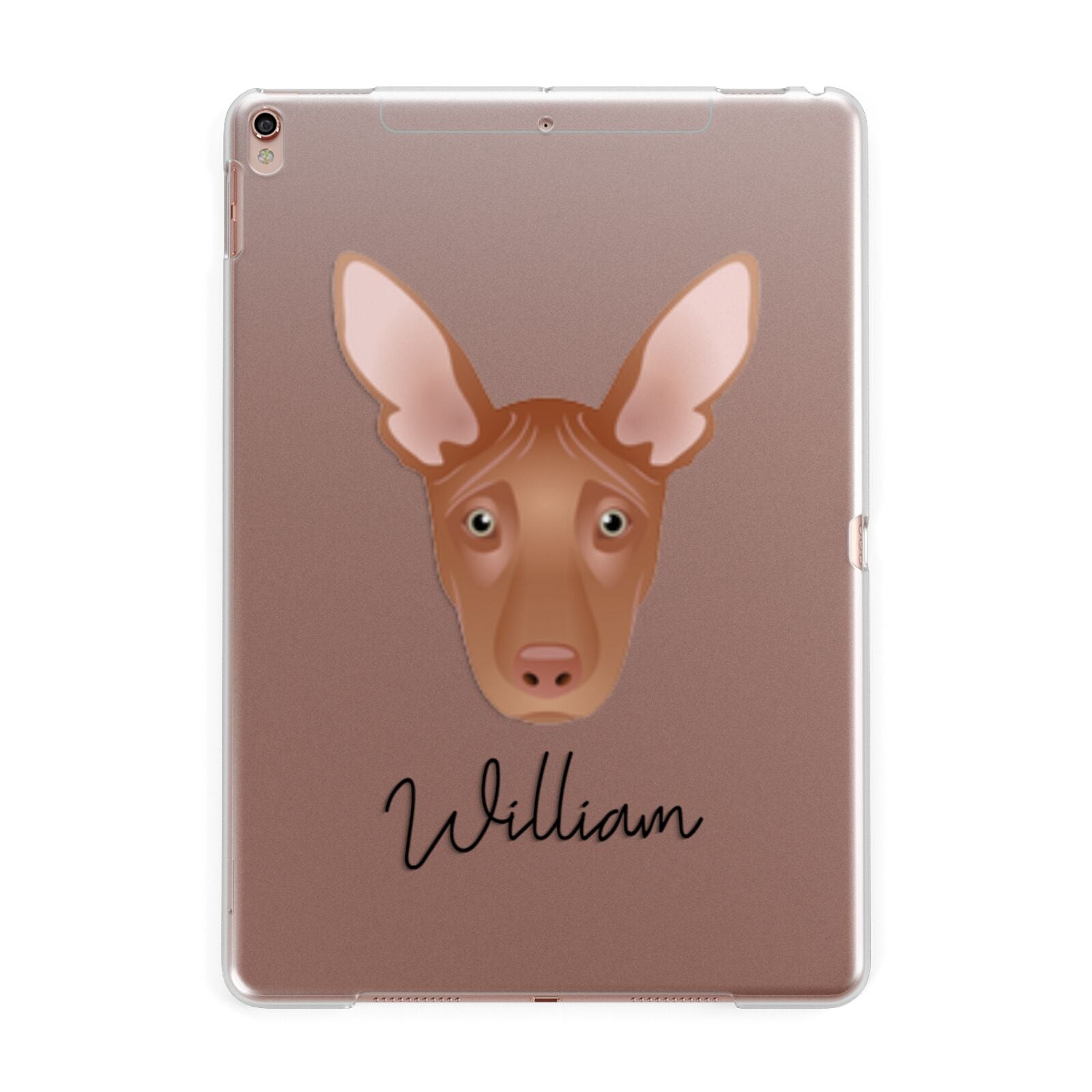 Pharaoh Hound Personalised Apple iPad Rose Gold Case