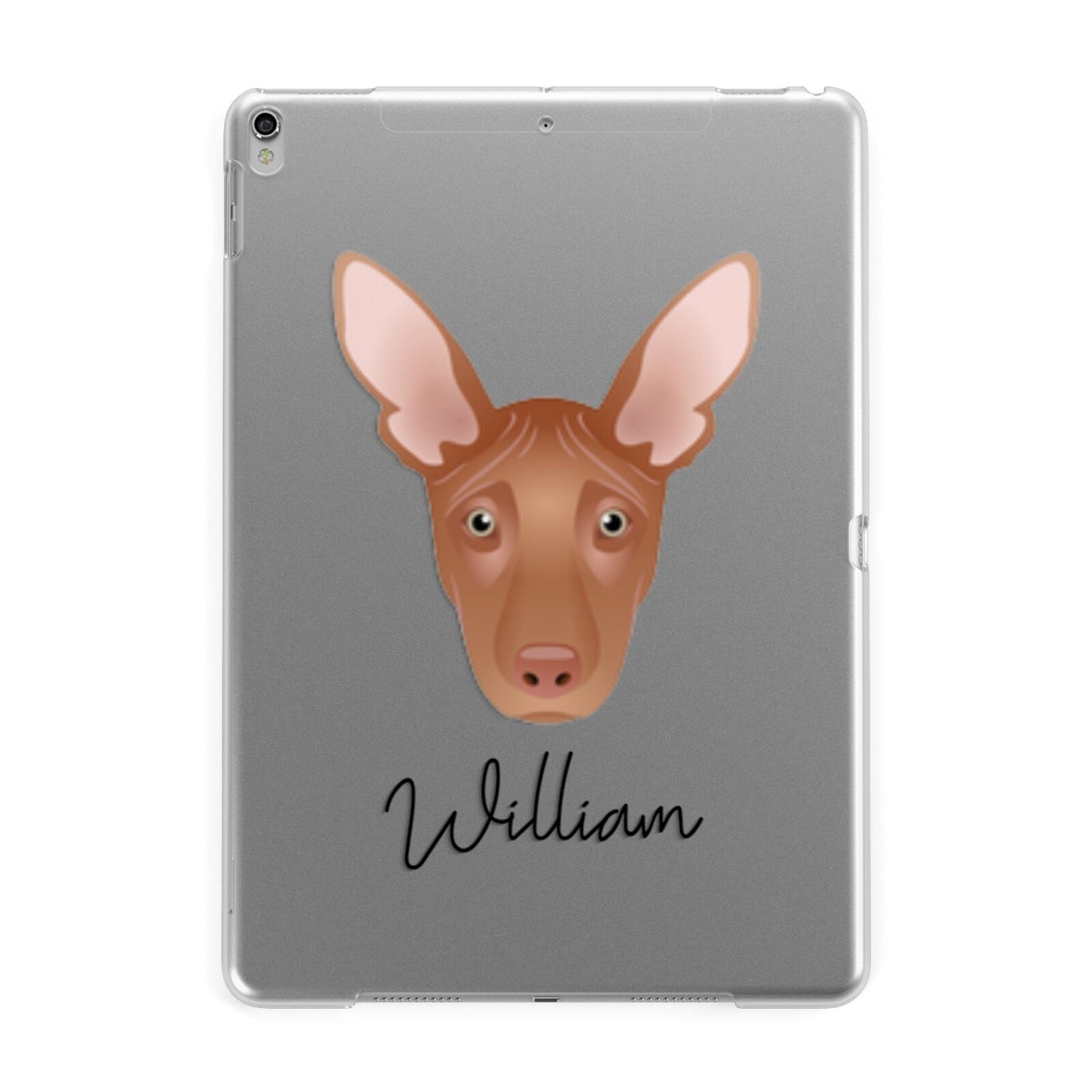 Pharaoh Hound Personalised Apple iPad Silver Case