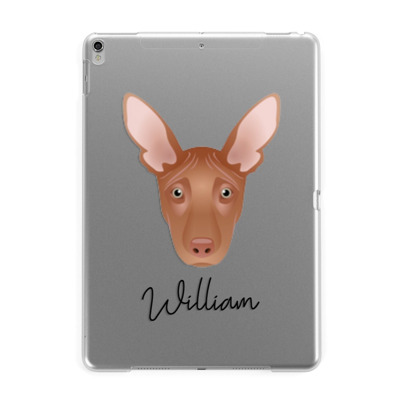 Pharaoh Hound Personalised Apple iPad Silver Case