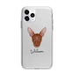 Pharaoh Hound Personalised Apple iPhone 11 Pro Max in Silver with Bumper Case