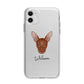 Pharaoh Hound Personalised Apple iPhone 11 in White with Bumper Case