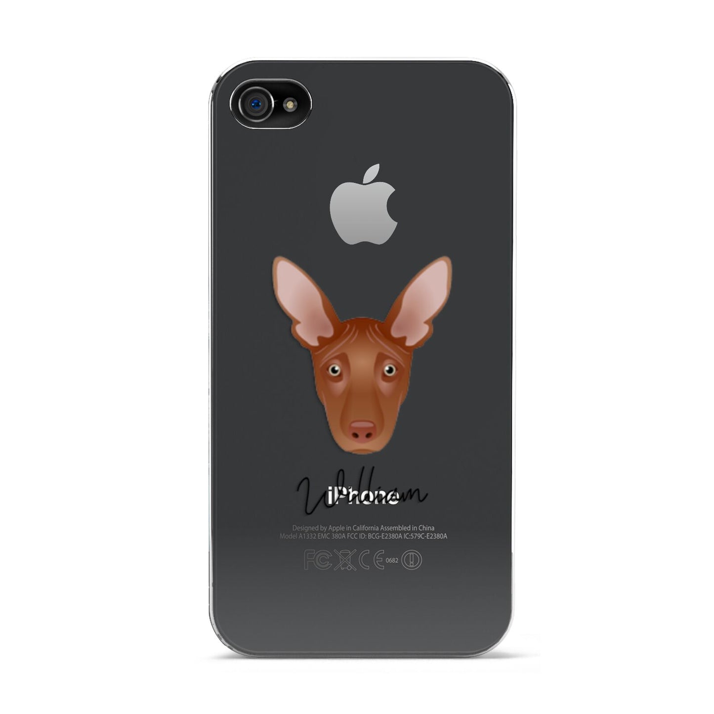 Pharaoh Hound Personalised Apple iPhone 4s Case