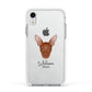 Pharaoh Hound Personalised Apple iPhone XR Impact Case White Edge on Silver Phone