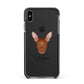 Pharaoh Hound Personalised Apple iPhone Xs Max Impact Case Black Edge on Black Phone