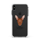 Pharaoh Hound Personalised Apple iPhone Xs Max Impact Case White Edge on Black Phone