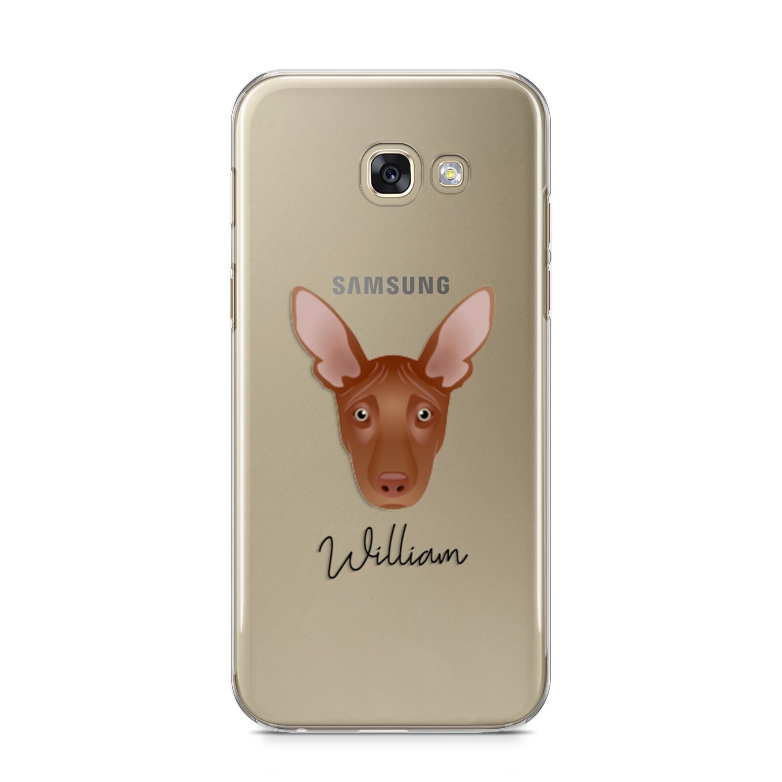 Pharaoh Hound Personalised Samsung Galaxy A5 2017 Case on gold phone