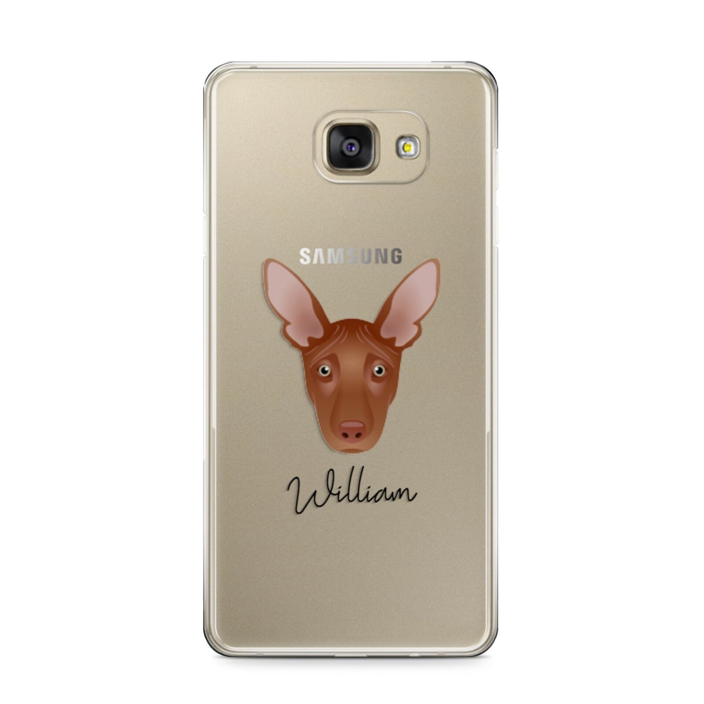 Pharaoh Hound Personalised Samsung Galaxy A9 2016 Case on gold phone