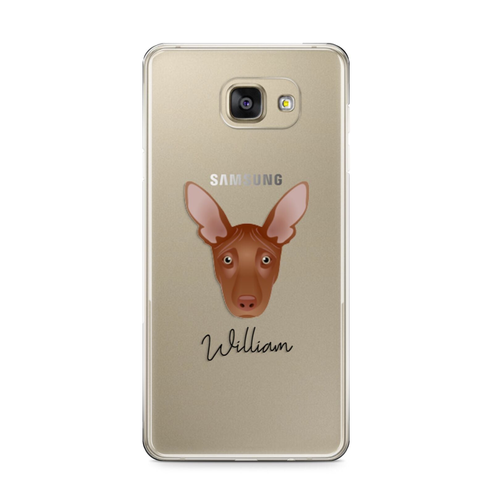 Pharaoh Hound Personalised Samsung Galaxy A9 2016 Case on gold phone