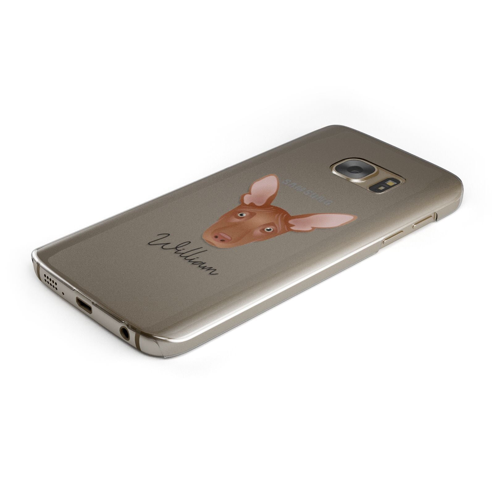 Pharaoh Hound Personalised Samsung Galaxy Case Bottom Cutout