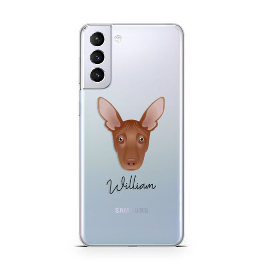 Pharaoh Hound Personalised Samsung S21 Plus Phone Case