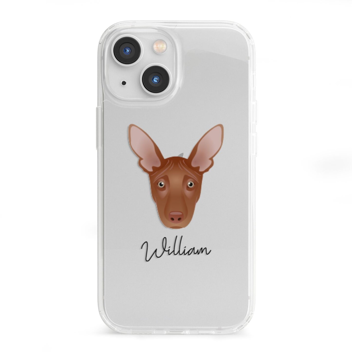 Pharaoh Hound Personalised iPhone 13 Mini Clear Bumper Case
