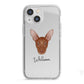Pharaoh Hound Personalised iPhone 13 Mini TPU Impact Case with White Edges