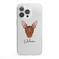 Pharaoh Hound Personalised iPhone 13 Pro Clear Bumper Case