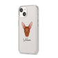 Pharaoh Hound Personalised iPhone 14 Clear Tough Case Starlight Angled Image