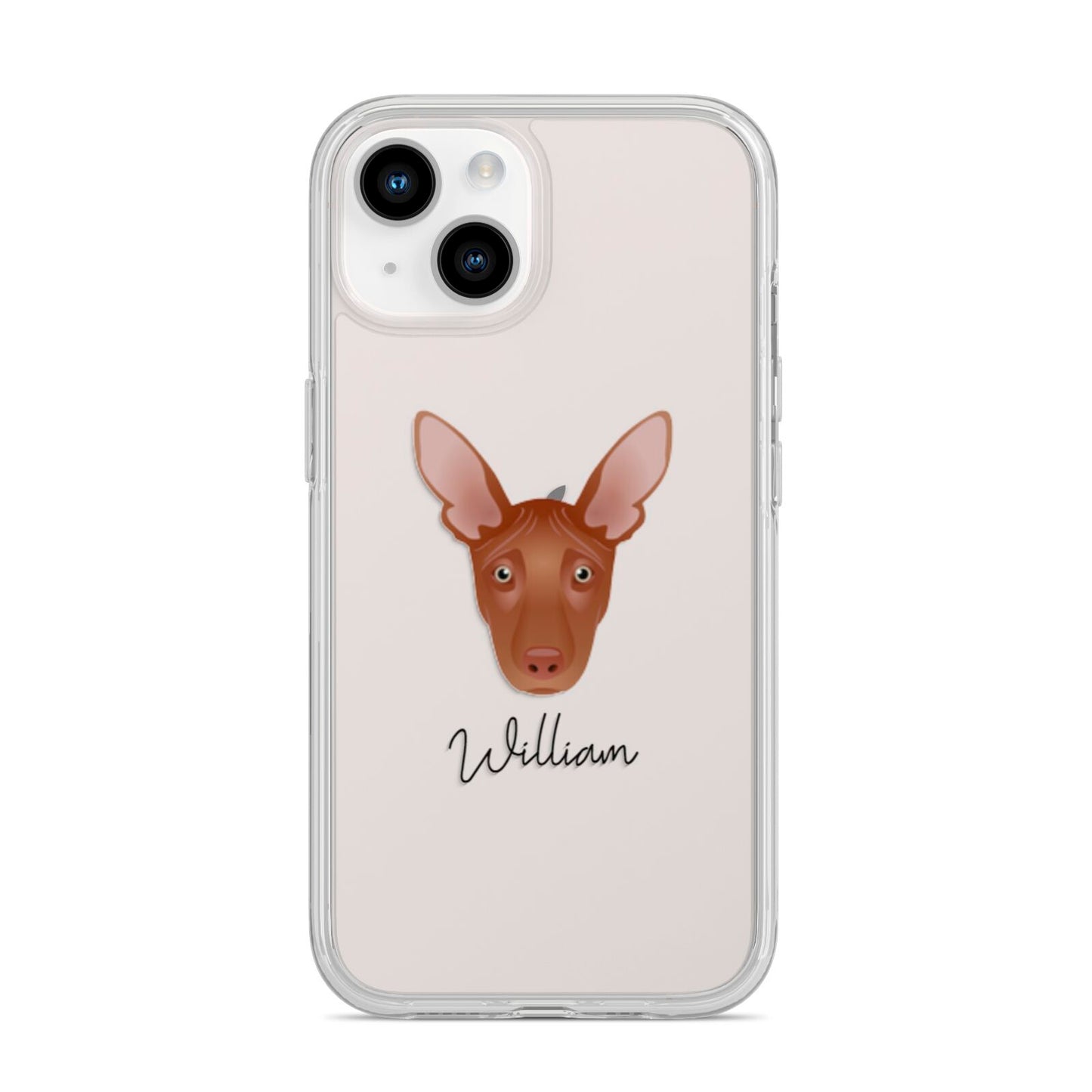 Pharaoh Hound Personalised iPhone 14 Clear Tough Case Starlight