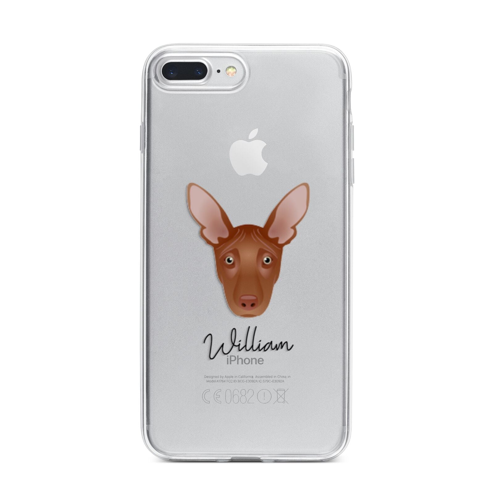 Pharaoh Hound Personalised iPhone 7 Plus Bumper Case on Silver iPhone