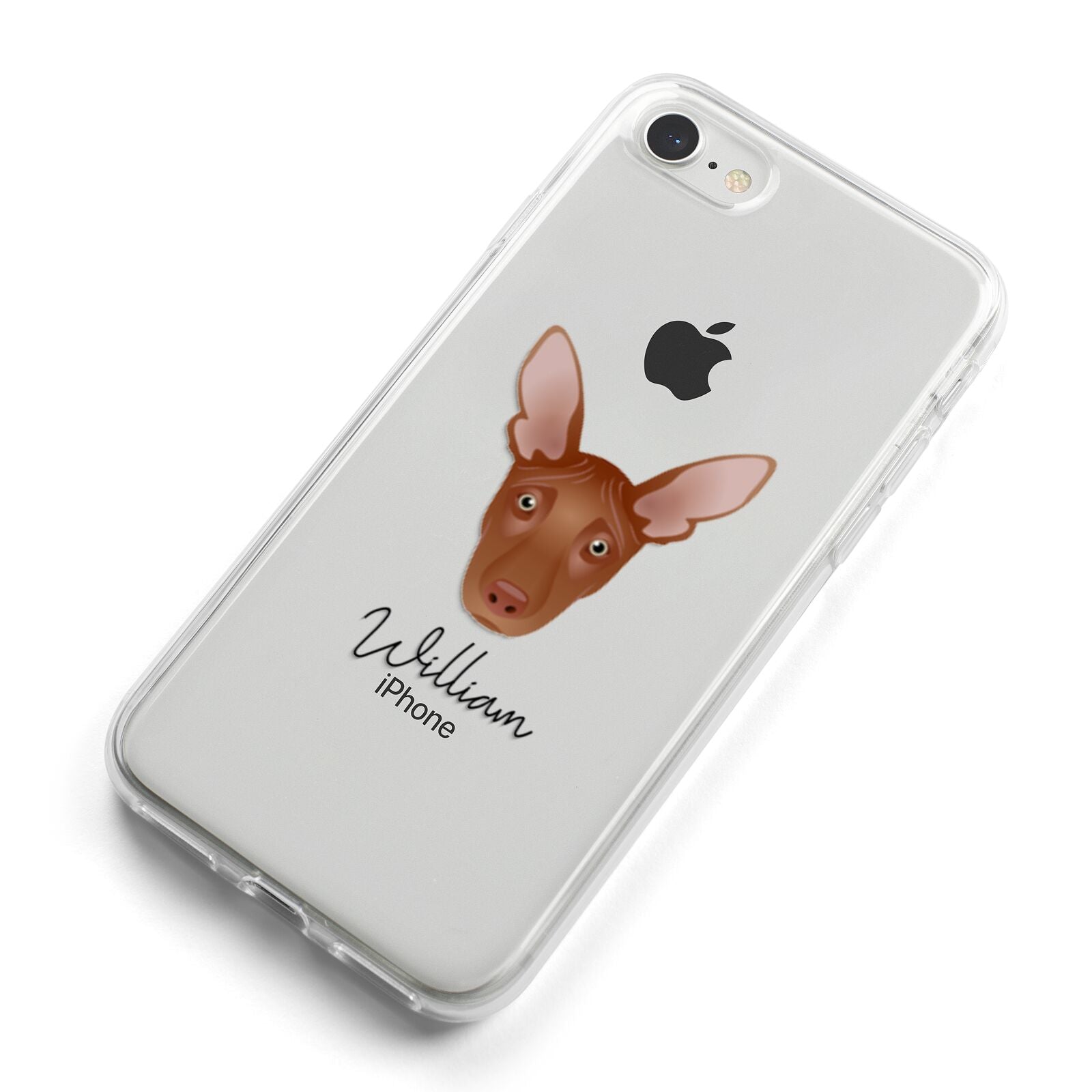 Pharaoh Hound Personalised iPhone 8 Bumper Case on Silver iPhone Alternative Image