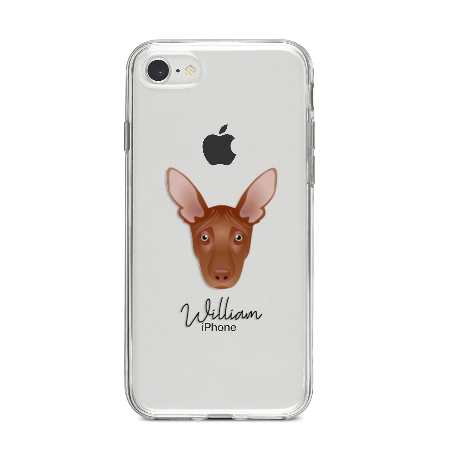 Pharaoh Hound Personalised iPhone 8 Bumper Case on Silver iPhone