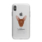Pharaoh Hound Personalised iPhone X Bumper Case on Silver iPhone Alternative Image 1