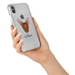 Pharaoh Hound Personalised iPhone X Bumper Case on Silver iPhone Alternative Image 2