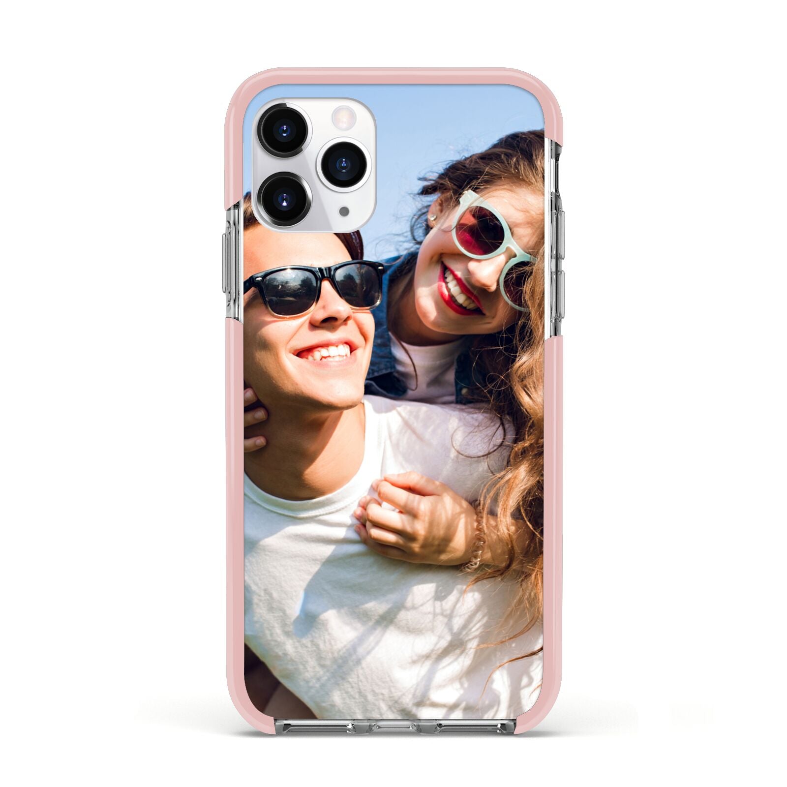 Photo Apple iPhone 11 Pro in Silver with Pink Impact Case