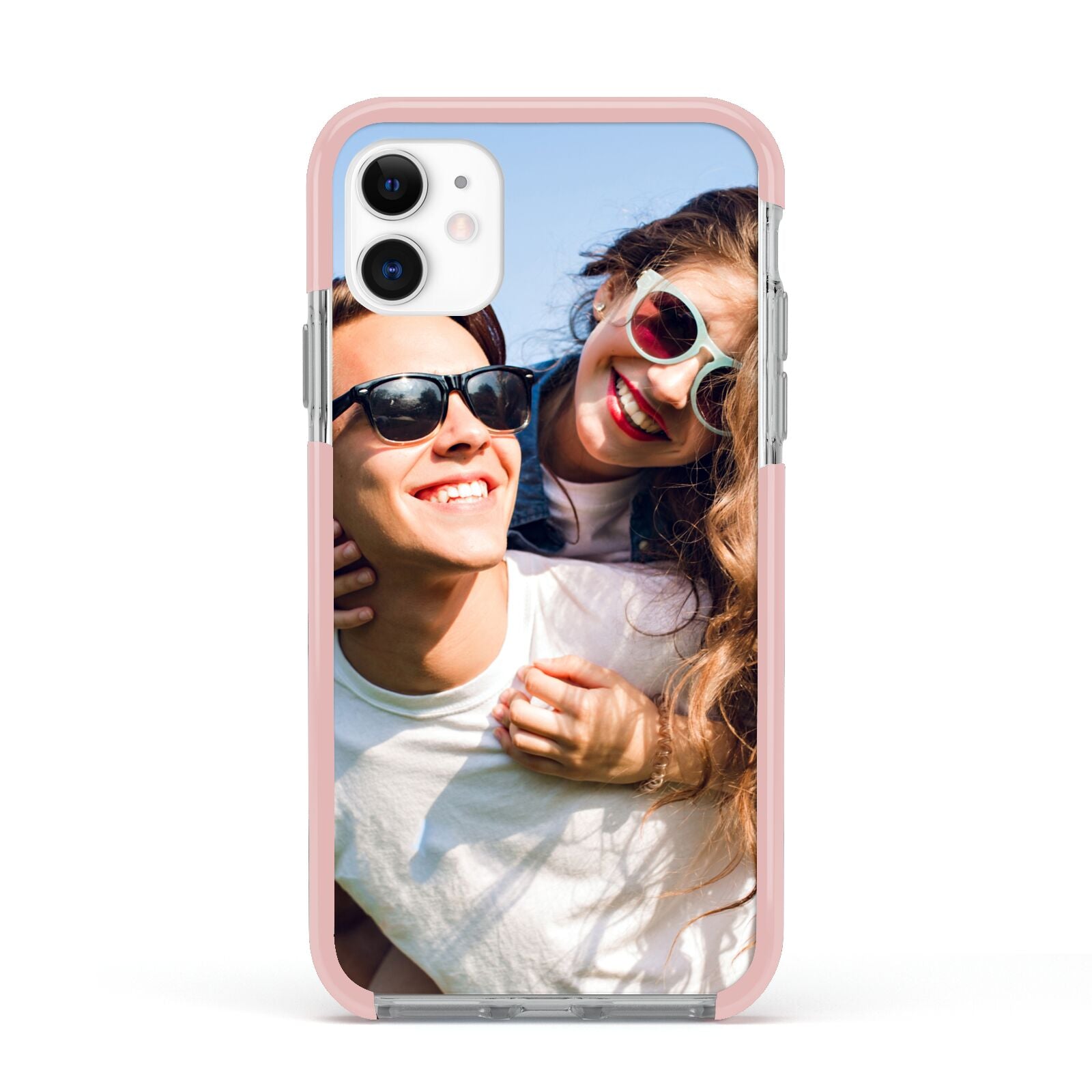 Photo Apple iPhone 11 in White with Pink Impact Case