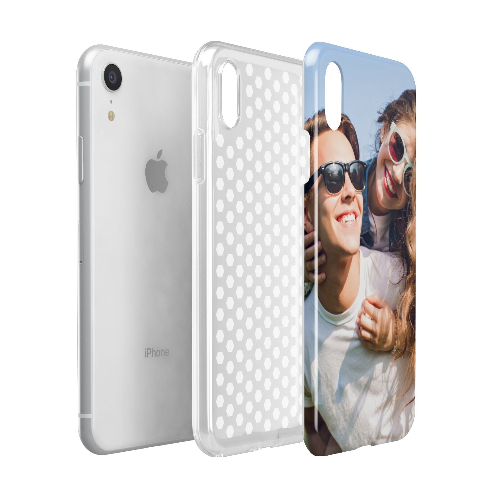 Photo Apple iPhone XR White 3D Tough Case Expanded view
