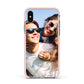 Photo Apple iPhone Xs Impact Case Pink Edge on Silver Phone