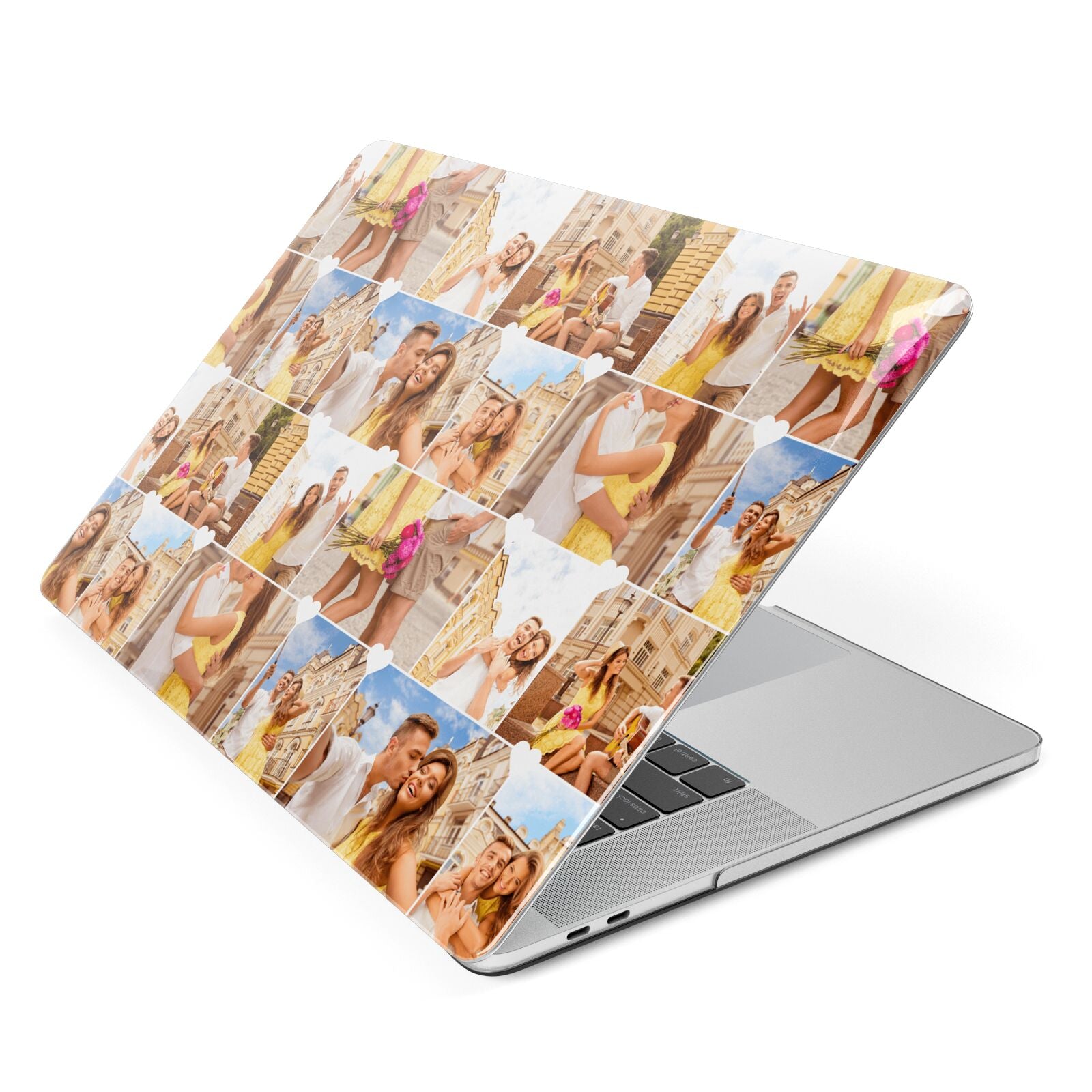 Photo Collage Heart Apple MacBook Case Side View
