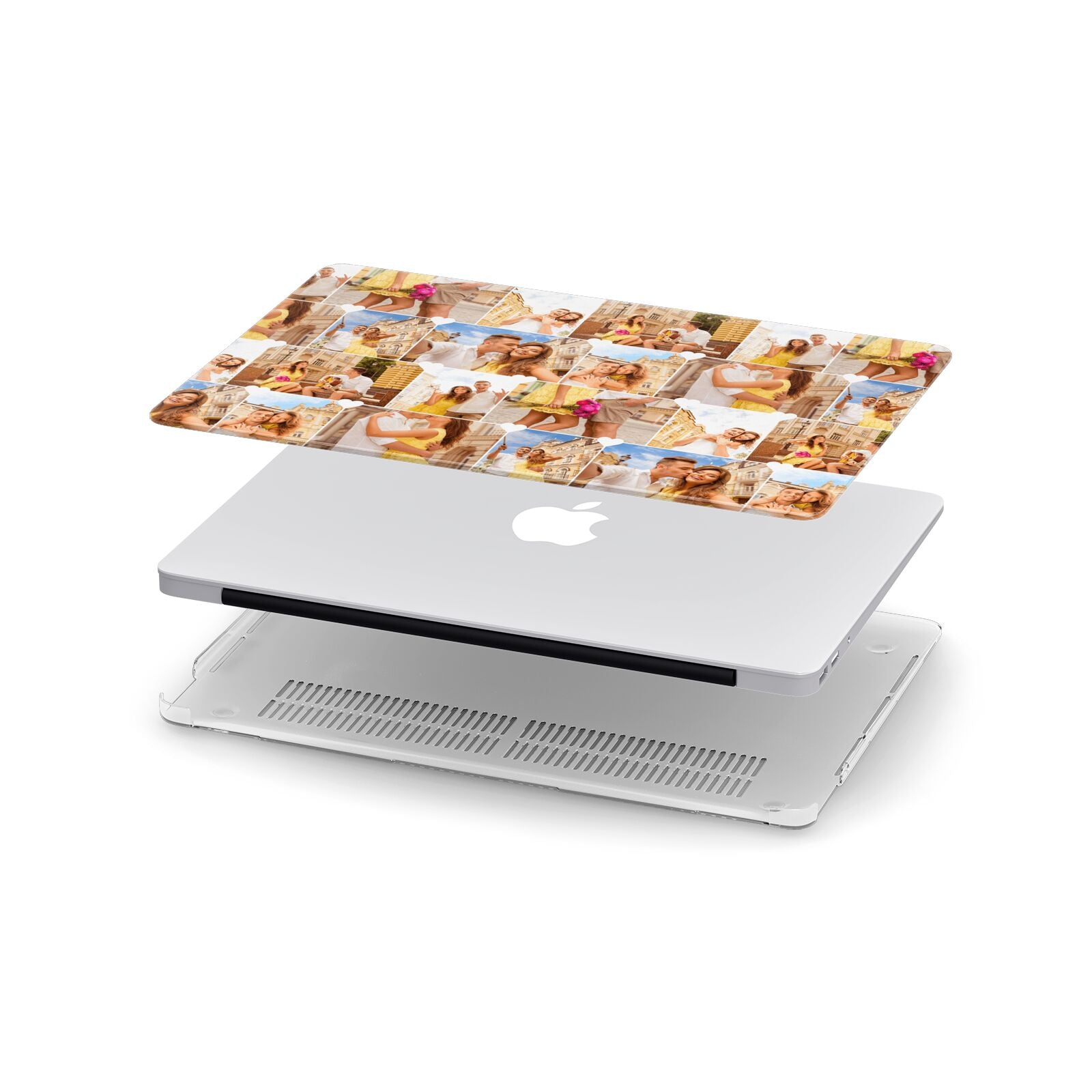 Photo Collage Heart Apple MacBook Case in Detail