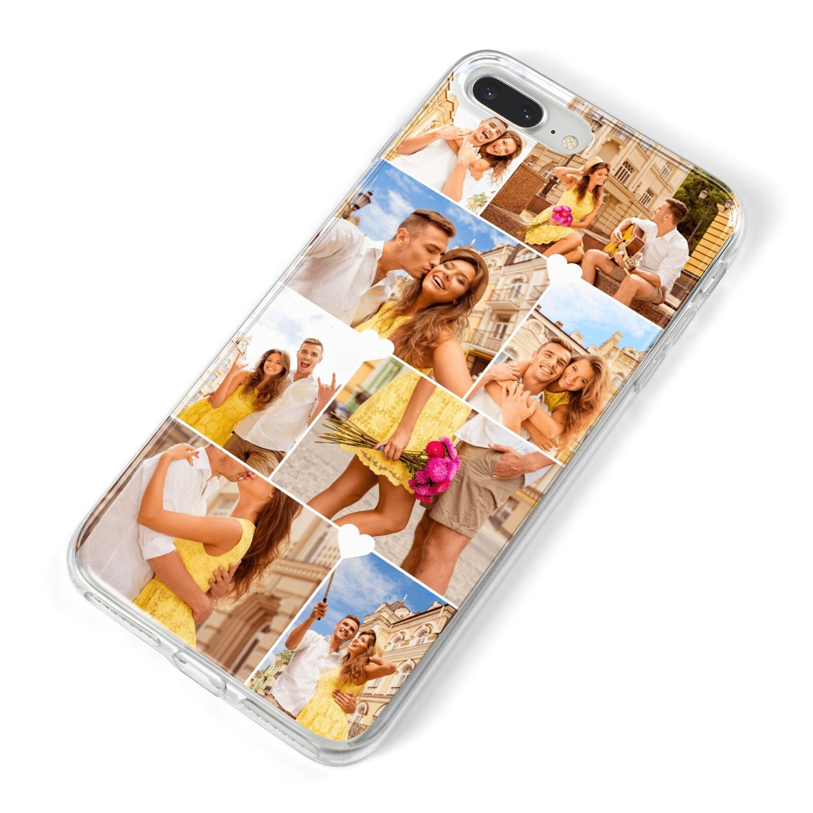 Photo Collage Heart iPhone 8 Plus Bumper Case on Silver iPhone Alternative Image