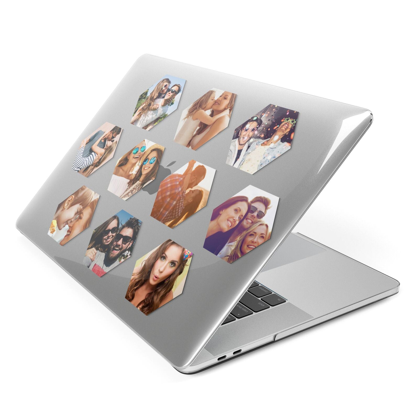 Photo Collage Hexagon Apple MacBook Case Side View