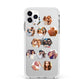 Photo Collage Hexagon Apple iPhone 11 Pro Max in Silver with White Impact Case