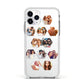 Photo Collage Hexagon Apple iPhone 11 Pro in Silver with White Impact Case