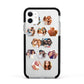 Photo Collage Hexagon Apple iPhone 11 in White with Black Impact Case