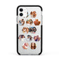 Photo Collage Hexagon Apple iPhone 11 in White with Black Impact Case