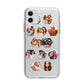 Photo Collage Hexagon Apple iPhone 11 in White with Bumper Case