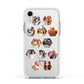 Photo Collage Hexagon Apple iPhone XR Impact Case White Edge on Silver Phone