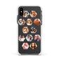 Photo Collage Hexagon Apple iPhone Xs Impact Case White Edge on Black Phone