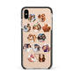 Photo Collage Hexagon Apple iPhone Xs Max Impact Case Black Edge on Gold Phone