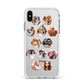 Photo Collage Hexagon Apple iPhone Xs Max Impact Case White Edge on Silver Phone