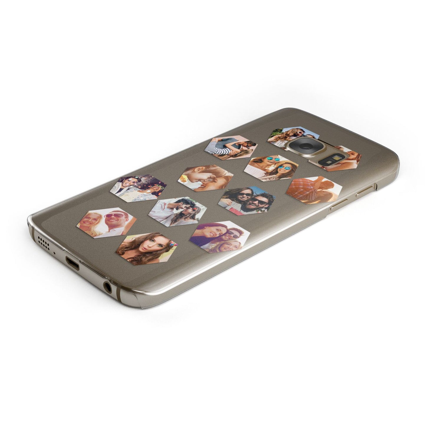 Photo Collage Hexagon Samsung Galaxy Case Bottom Cutout