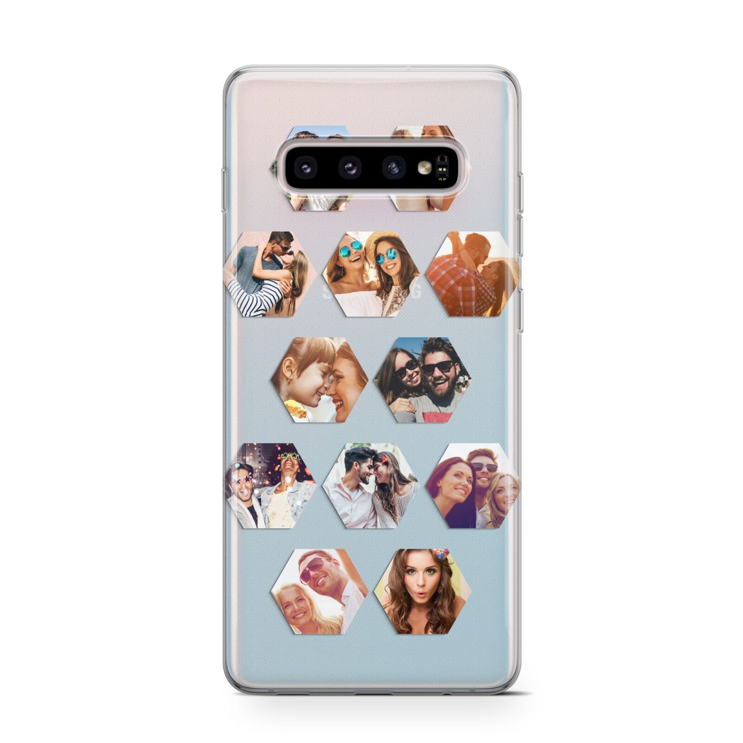 Photo Collage Hexagon Samsung Galaxy S10 Case