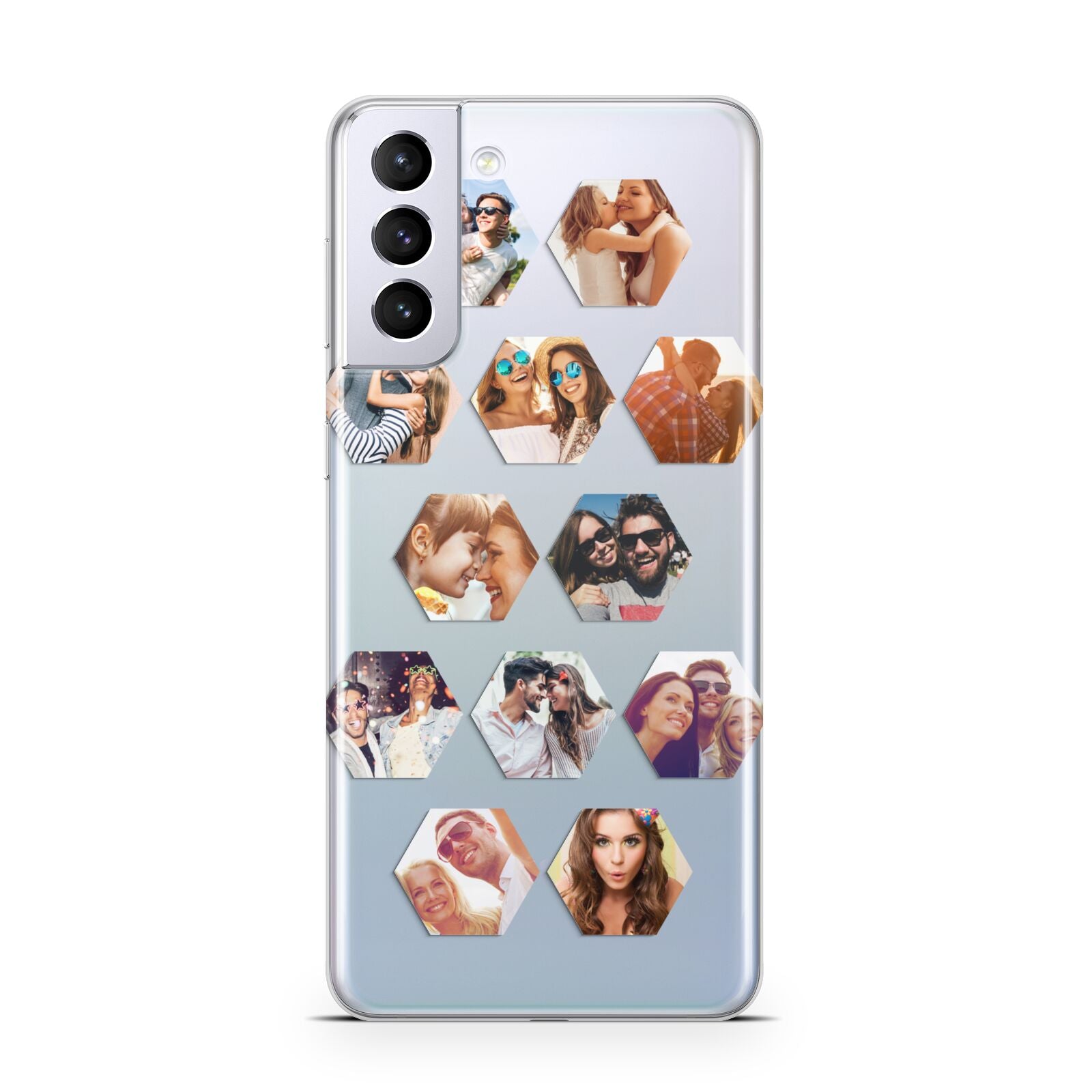 Photo Collage Hexagon Samsung S21 Plus Phone Case