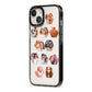 Photo Collage Hexagon iPhone 13 Black Impact Case Side Angle on Silver phone