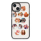 Photo Collage Hexagon iPhone 14 Black Impact Case on Silver phone