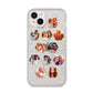 Photo Collage Hexagon iPhone 14 Plus Glitter Tough Case Starlight